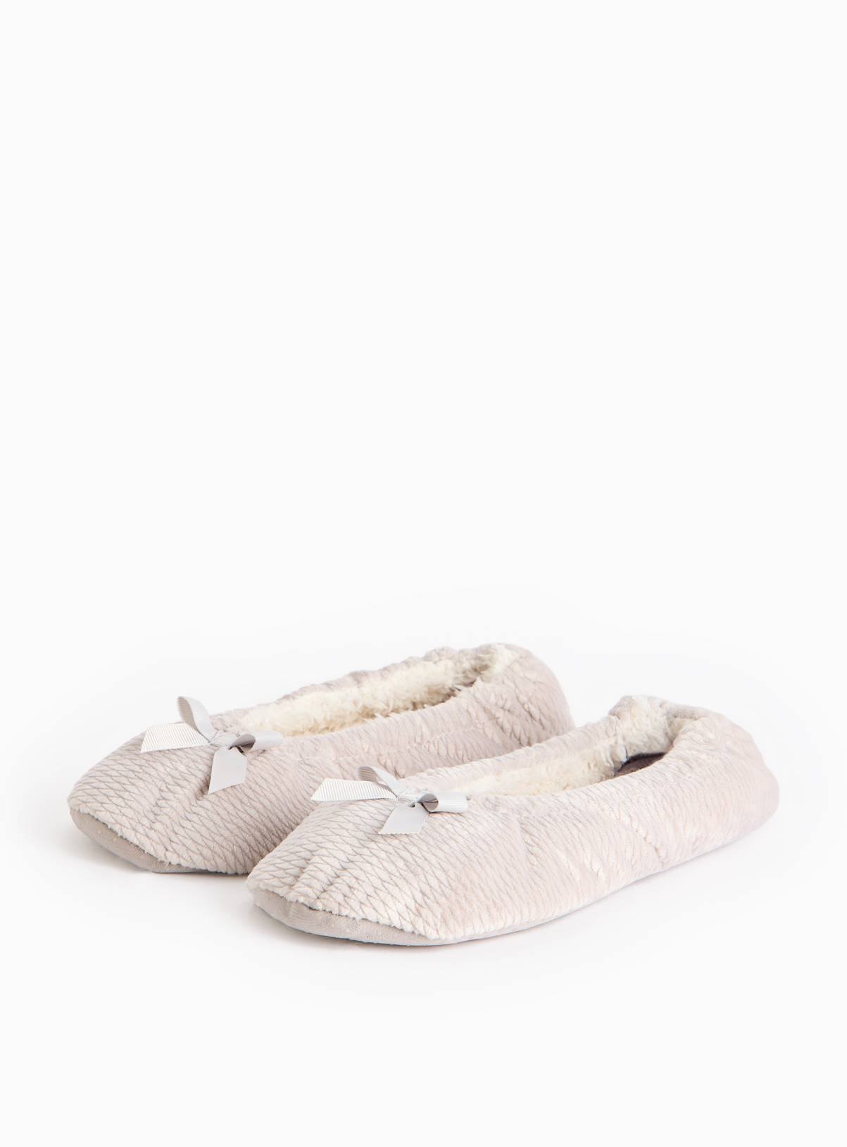 Grey Ballerina Slippers M - Image 1