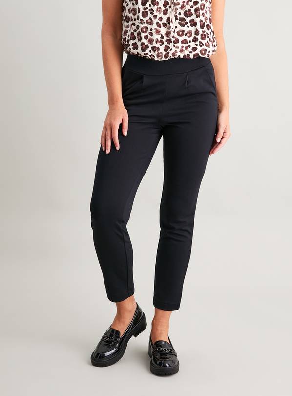 Buy Black Ponte Pull On Trousers 22 Trousers Argos