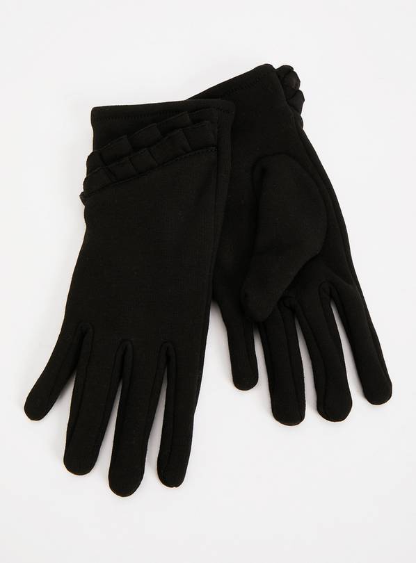 Buy Black Ruffle Gloves One Size Gloves Argos