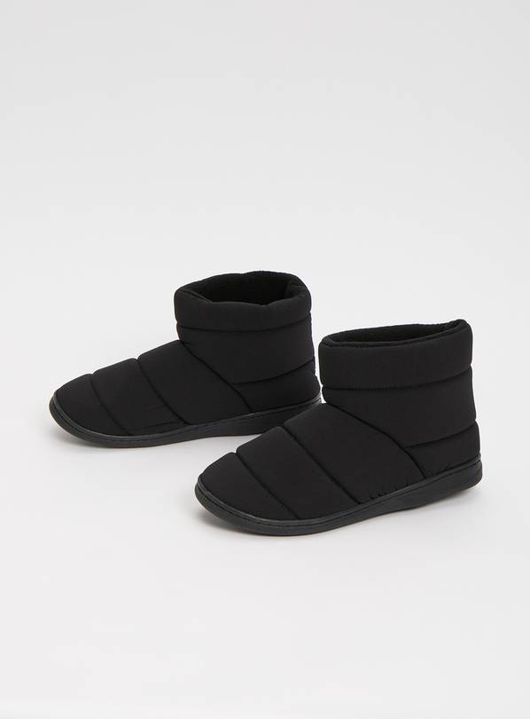 Black 2025 boot slippers