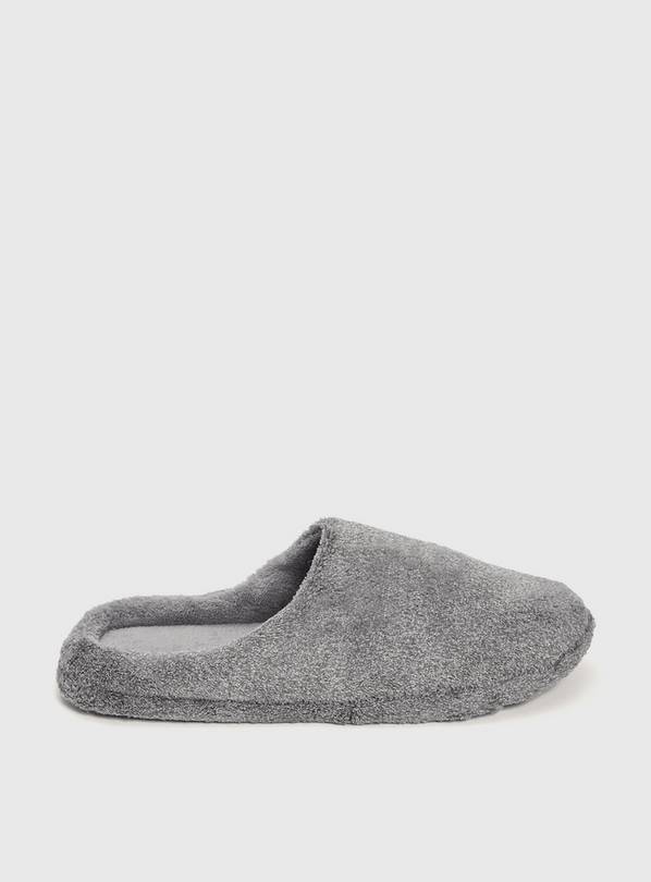 Buy Grey Mule Memory Foam Slippers M Slippers Argos