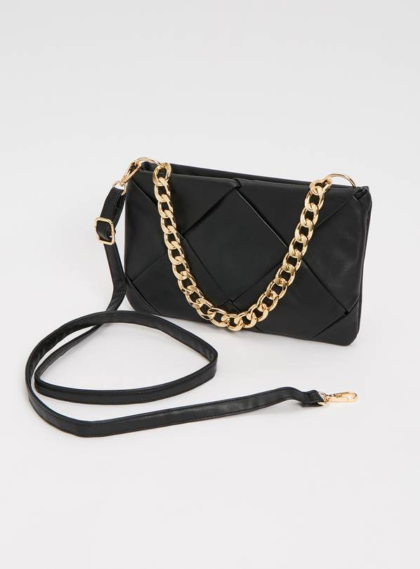 Buy Black Weave Chain Occasion Bag One Size Handbags Argos