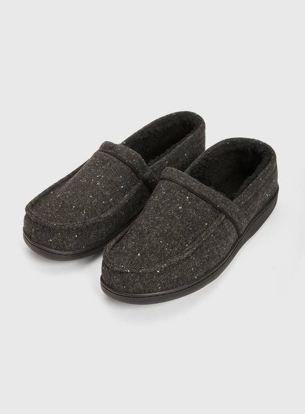 Buy Black Fleck Full Slippers - 10 | Slippers | Argos
