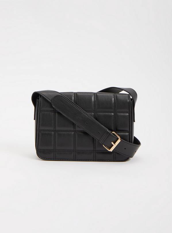 Buy Black Padded Quilted Crossbody Bag One Size Handbags Argos
