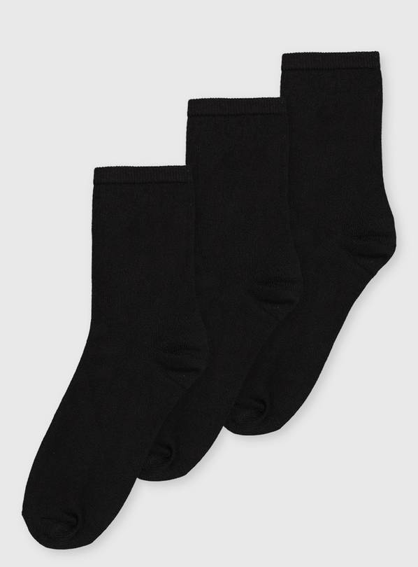 Buy Black Supersoft Ankle Socks With TENCEL™ Modal 3 Pack - 4-8 | Socks ...