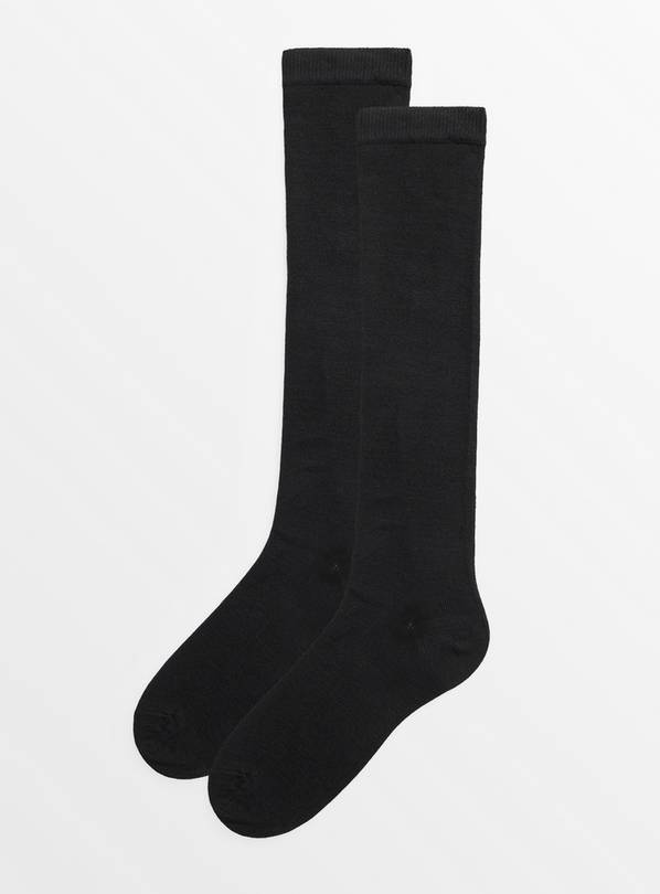 Black Supersoft Knee High Modal Blend Socks 2 Pack 4-8