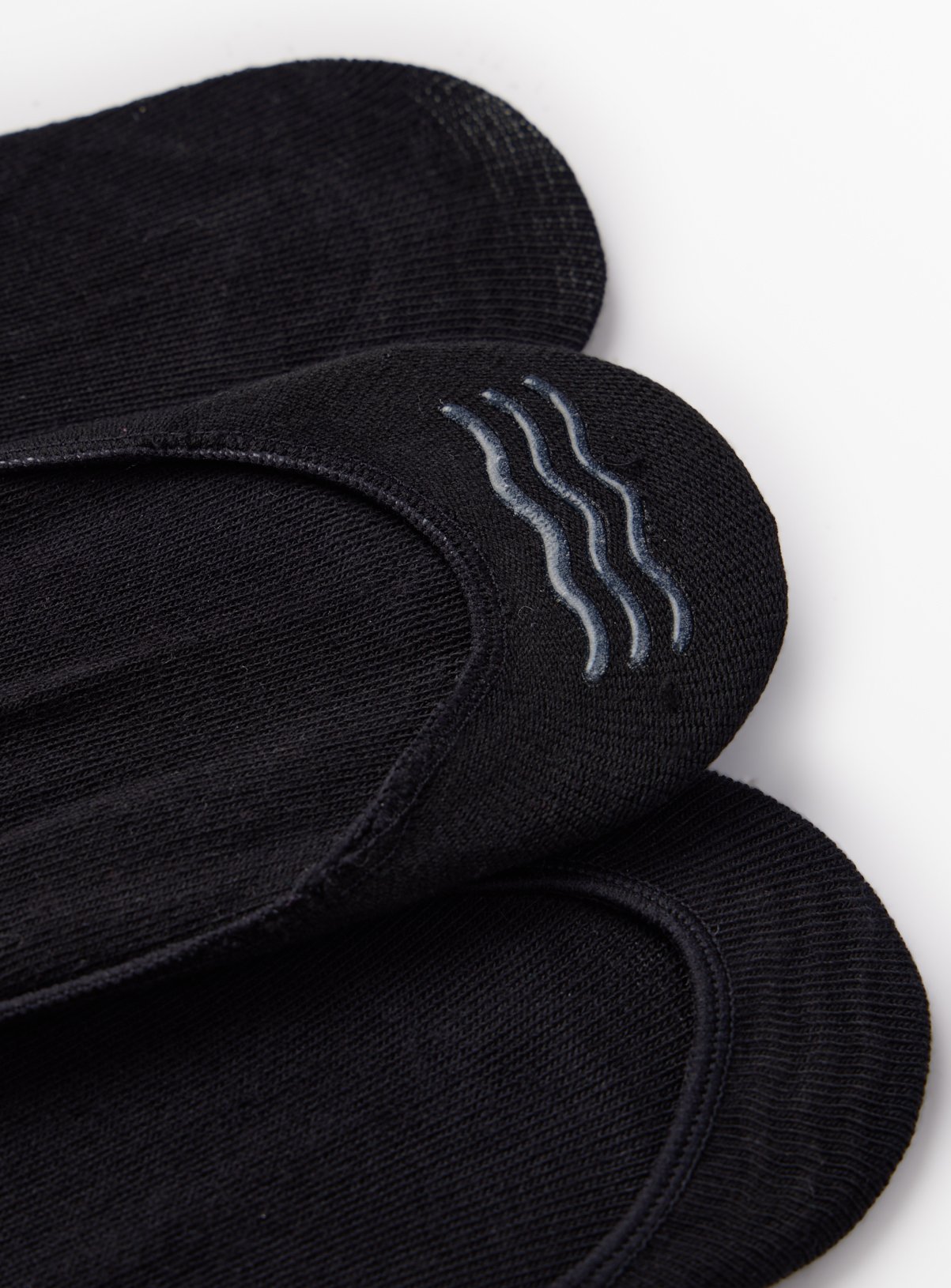 Black Footsie Socks 3 Pack 6-8 - Image 2 thumbnail