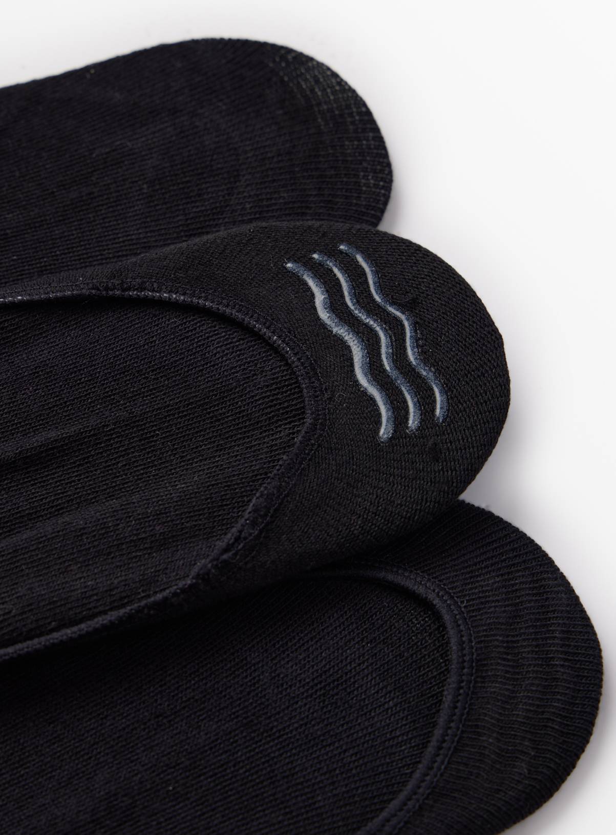 Black Footsie Socks 3 Pack 6-8 - Image 2
