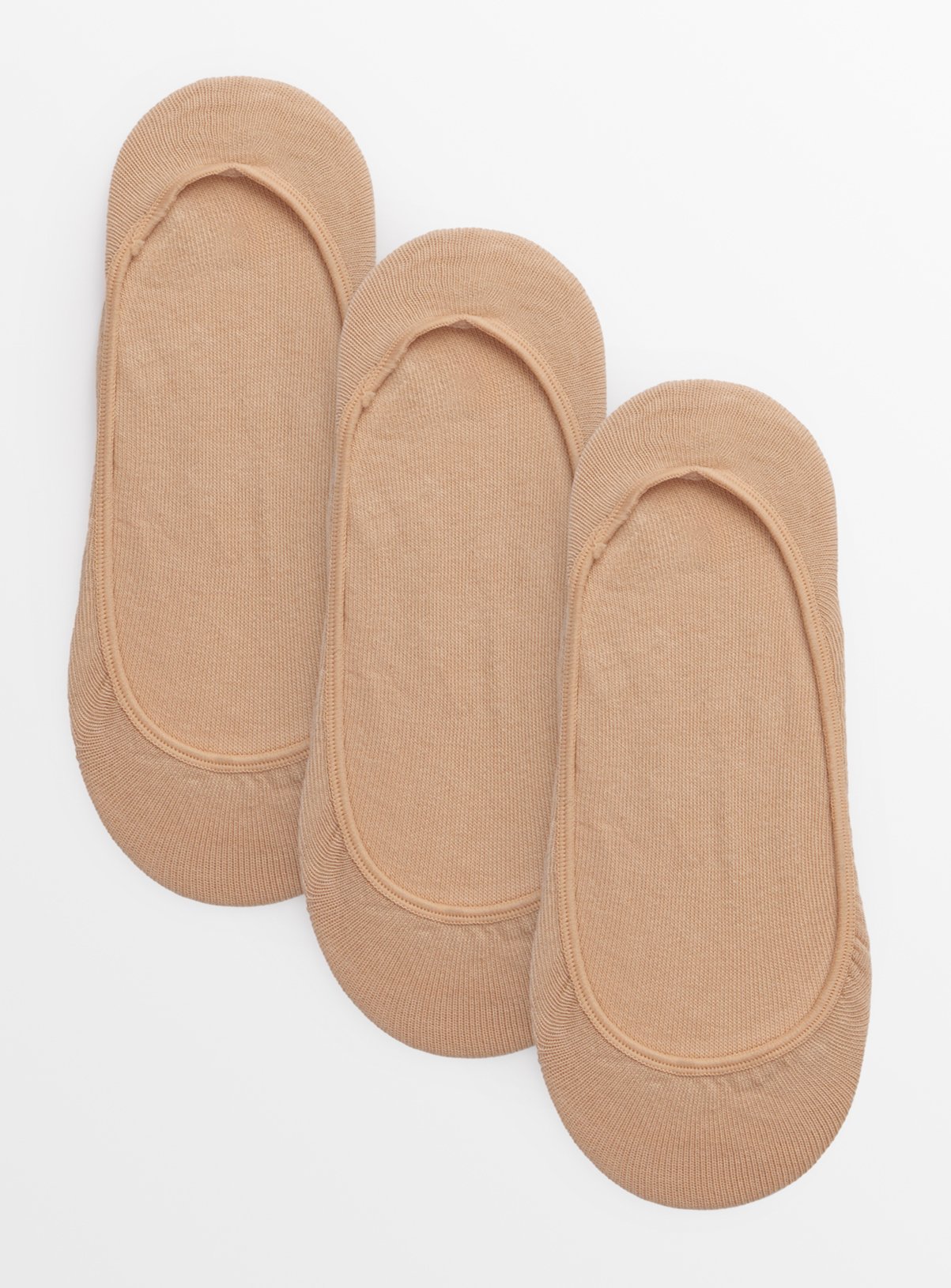 Beige Nude Footsies 3 Pack 6-8 - Image 1 thumbnail