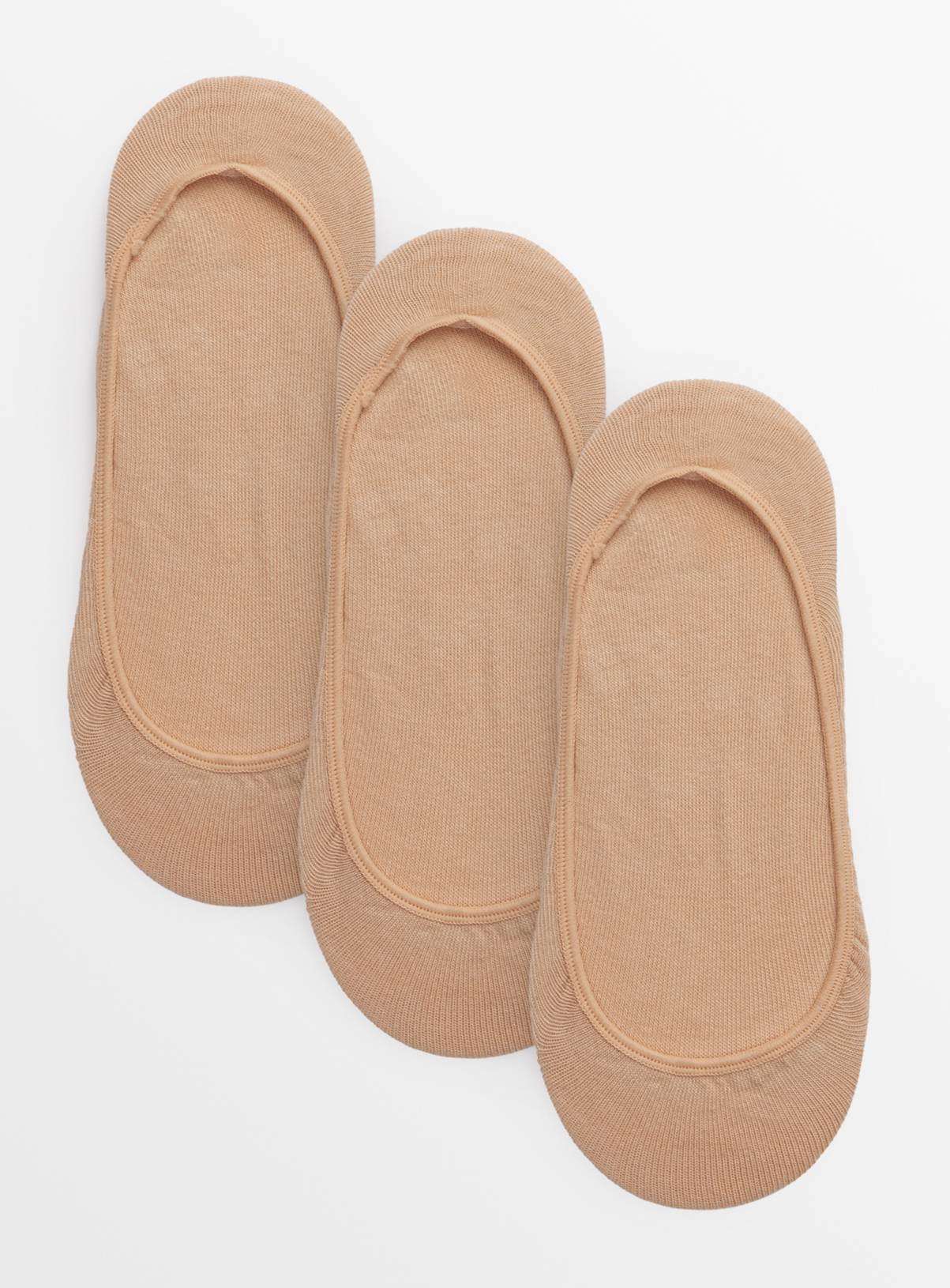 Beige Nude Footsies 3 Pack 6-8 - Image 1