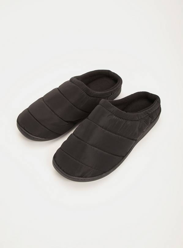 Buy Black Mule Slippers S Slippers Argos