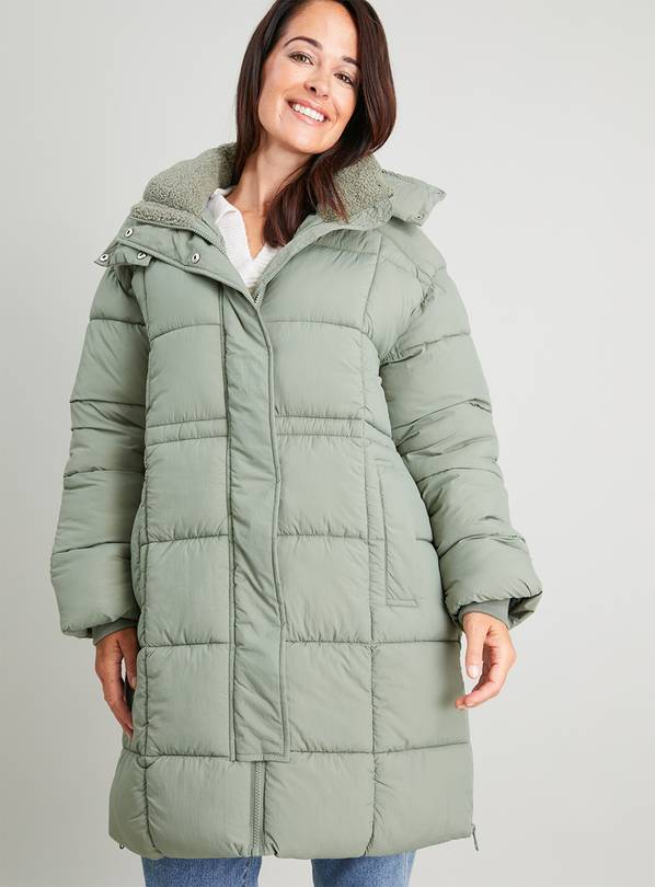 Buy Green Oversized Padded Coat - 22 | Coats | Argos