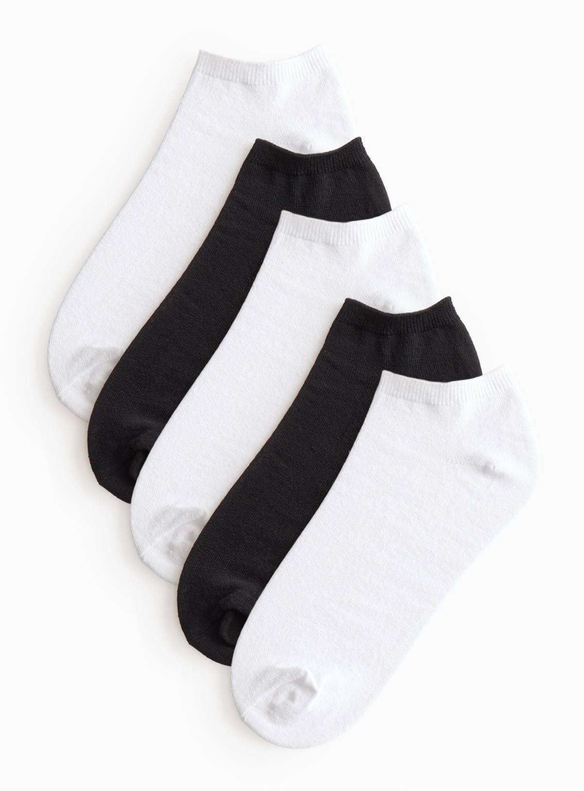 Plain Trainer Socks 5 Pack 4-8 - Image 1