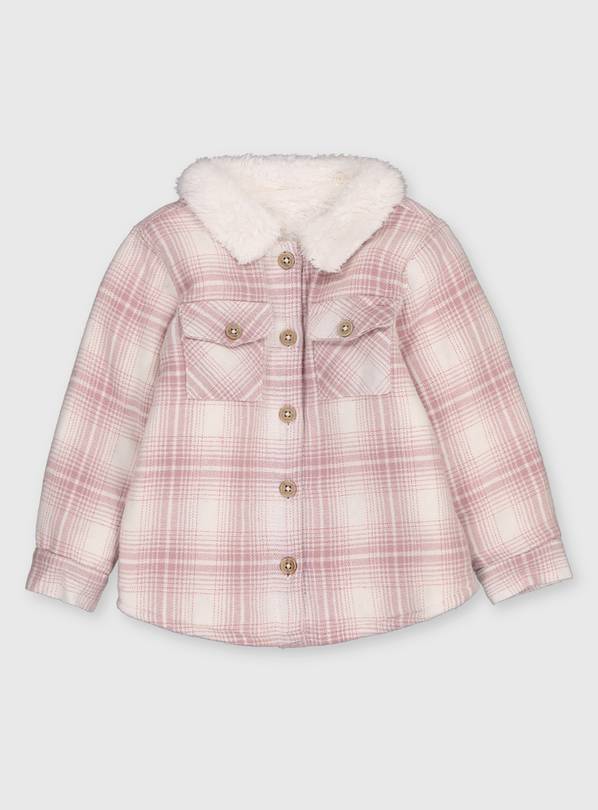 Sainsbury's pink faux fur jacket sale