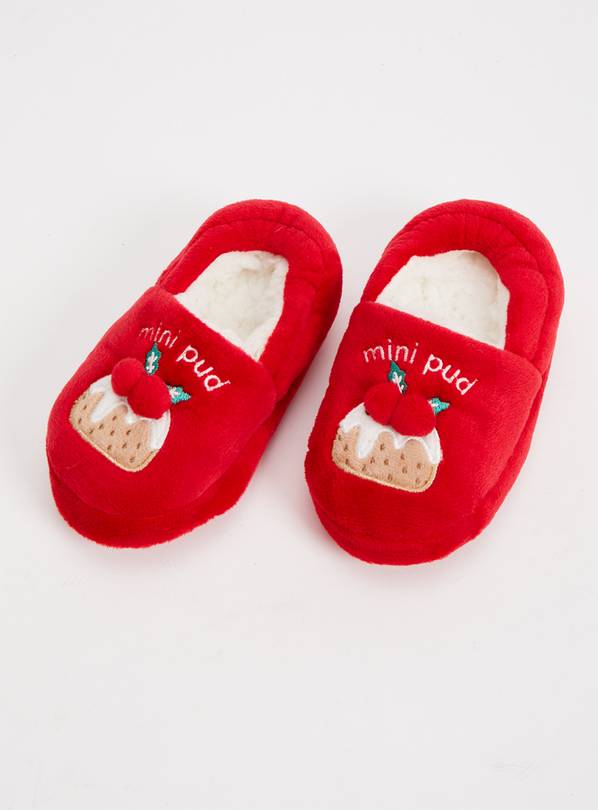 Buy Christmas Family Kids' Mini Pud Slippers 67 Infant Slippers Argos