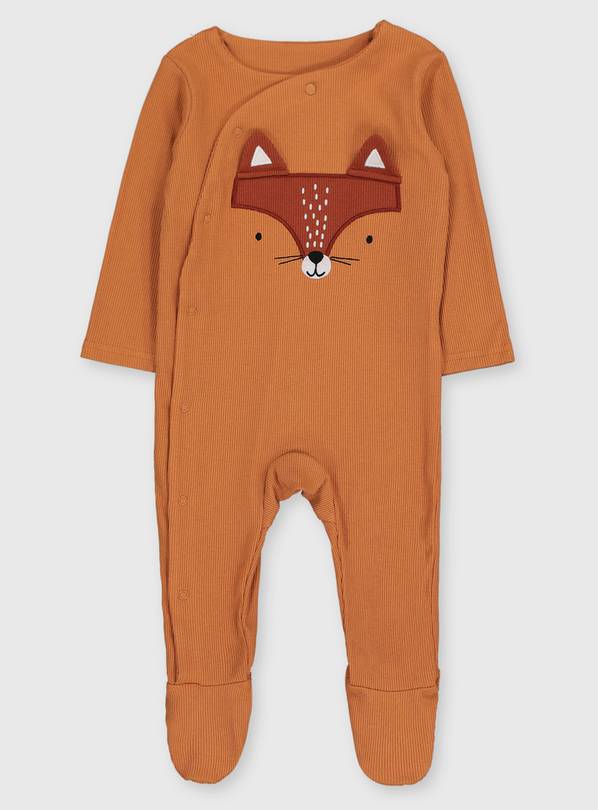 Buy Dark Orange Fox Sleepsuit Newborn Sleepsuits and pyjamas