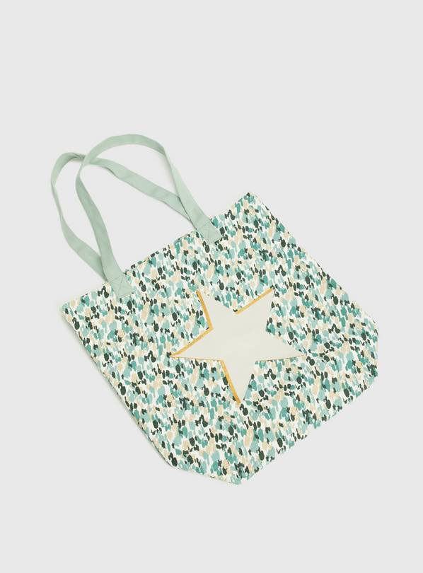 Buy Green Animal Print Initial Canvas Bag L Handbags Argos