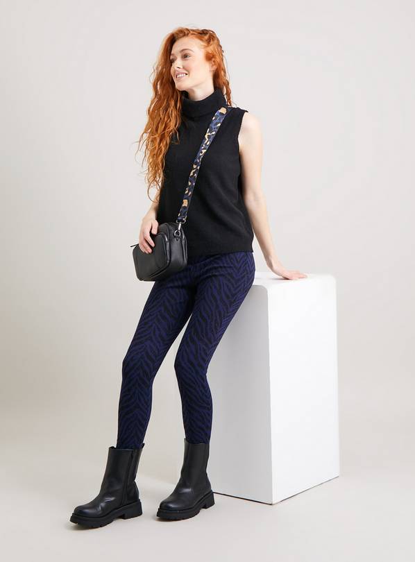 Leather Look Jeggings Stretch Leggings Jeans Leather Like Black