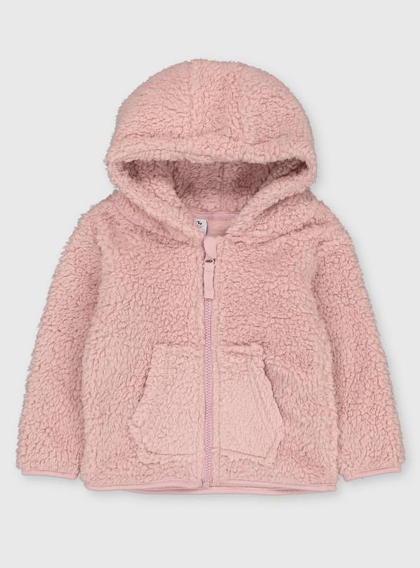 Buy Pink Borg Zip Through Fleece - 5-6 years | Coats and jackets | Argos