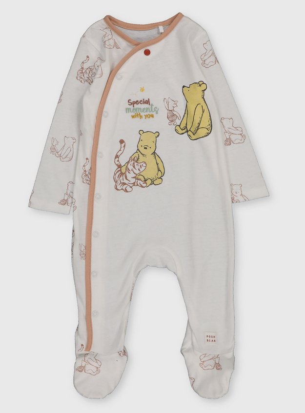 Disney Baby Girls Boys Sleepsuit Unisex Winnie The Pooh Babygrow 