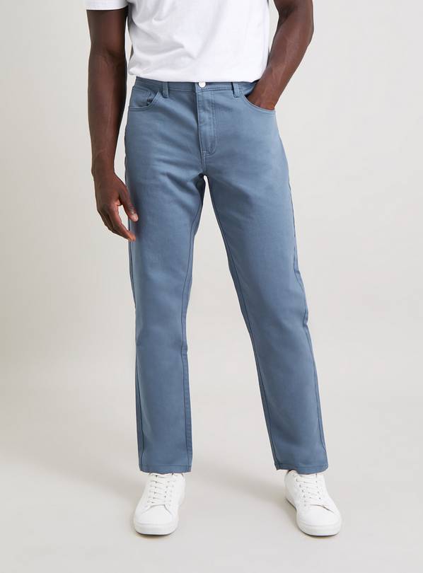 Buy Blue Trousers With Stretch - 30R | Trousers | Argos