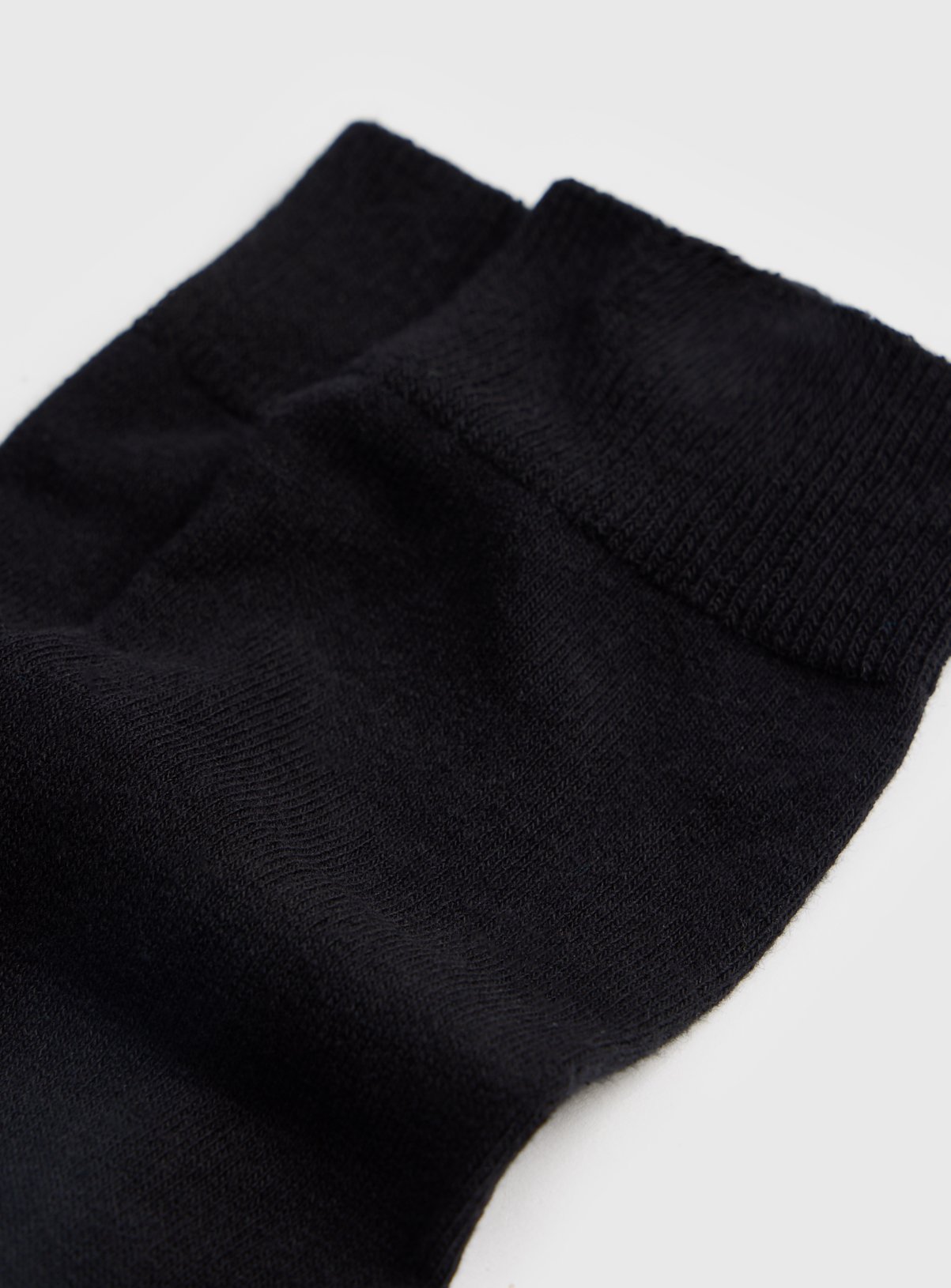 Plain Black Ankle Socks 7 Pack 6-8.5 - Image 2 thumbnail