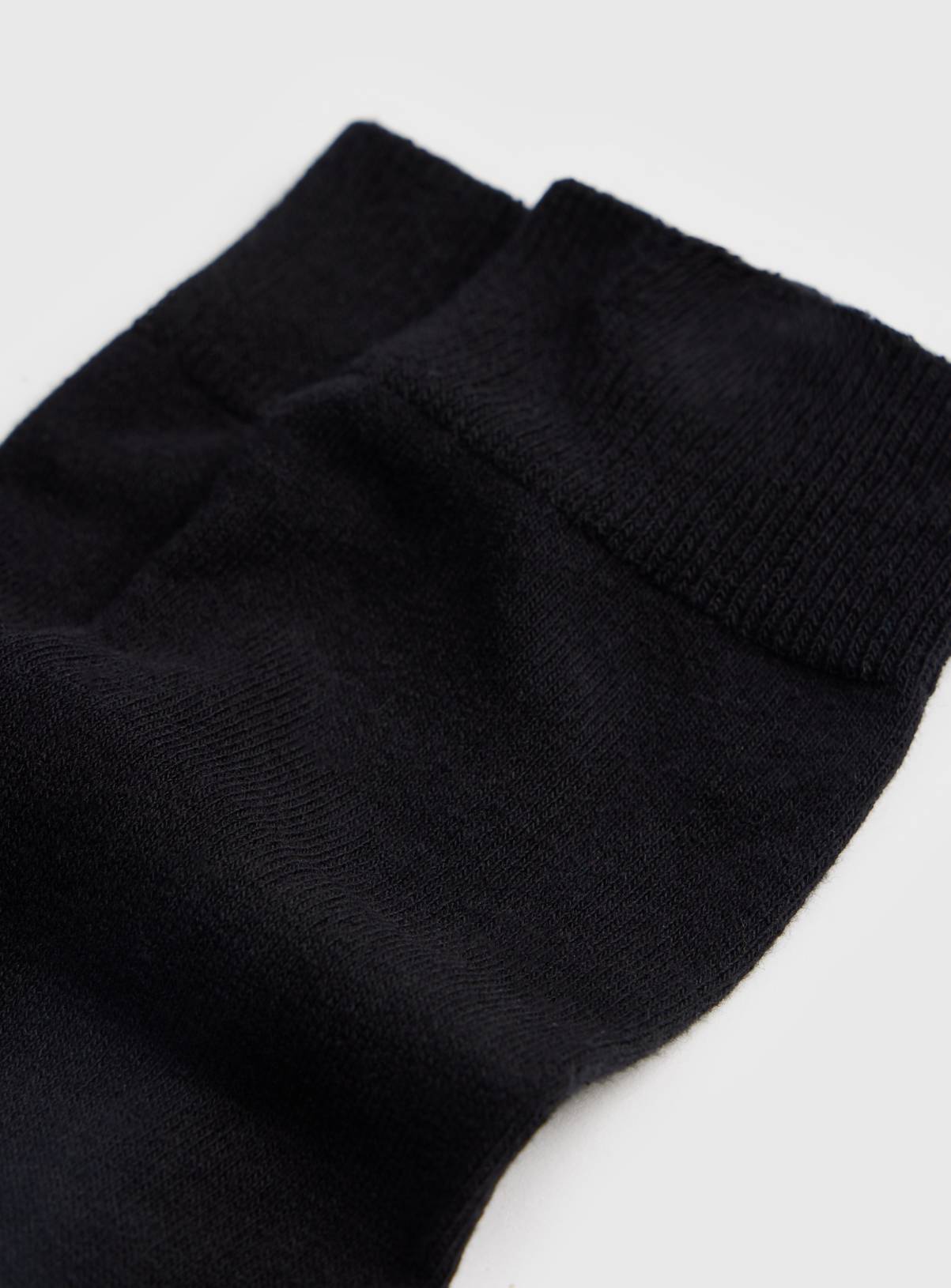Plain Black Ankle Socks 7 Pack 6-8.5 - Image 2