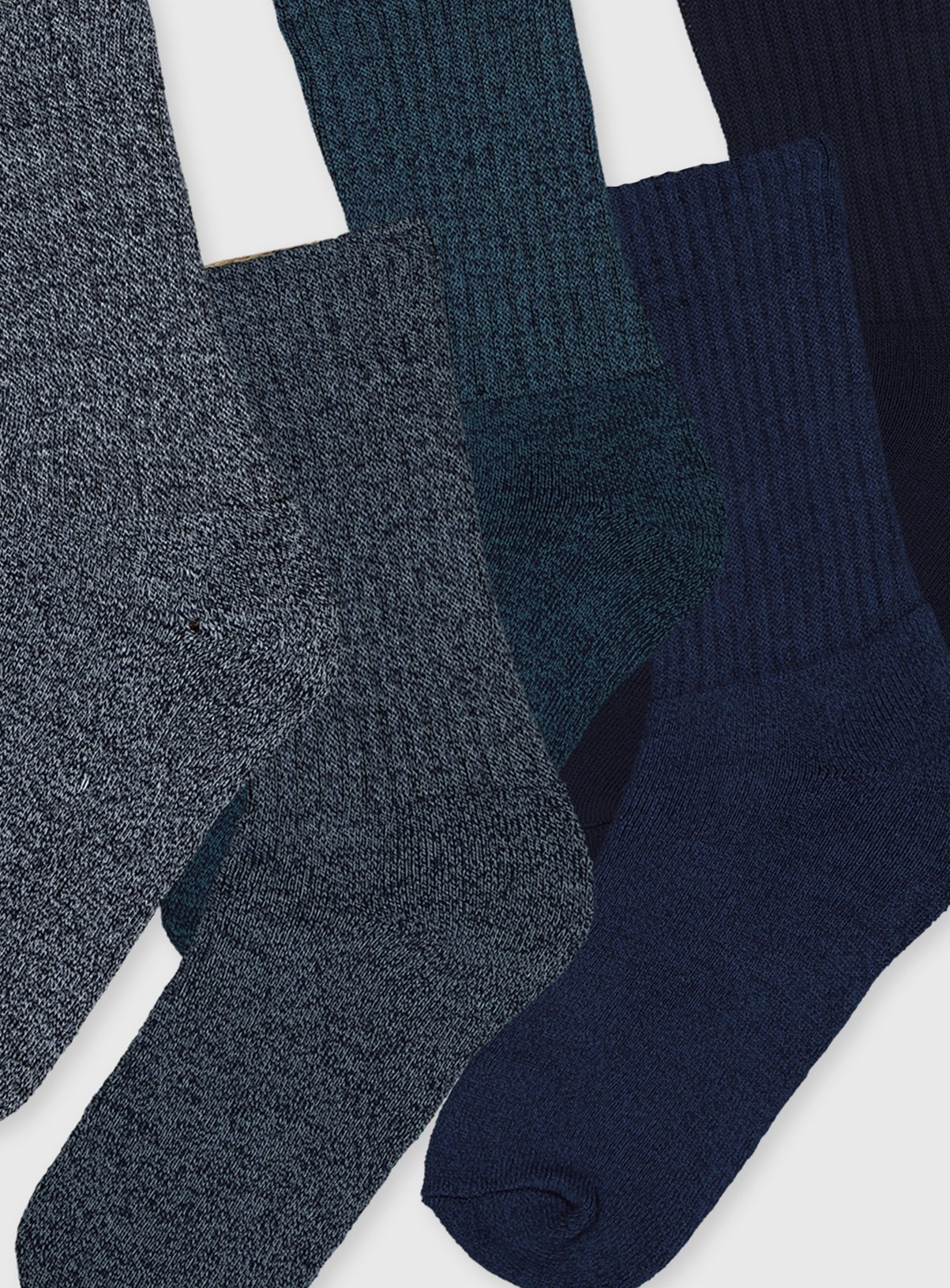 Blue Cushioned Comfort Sole Socks 5 Pack 6-8.5 - Image 2 thumbnail