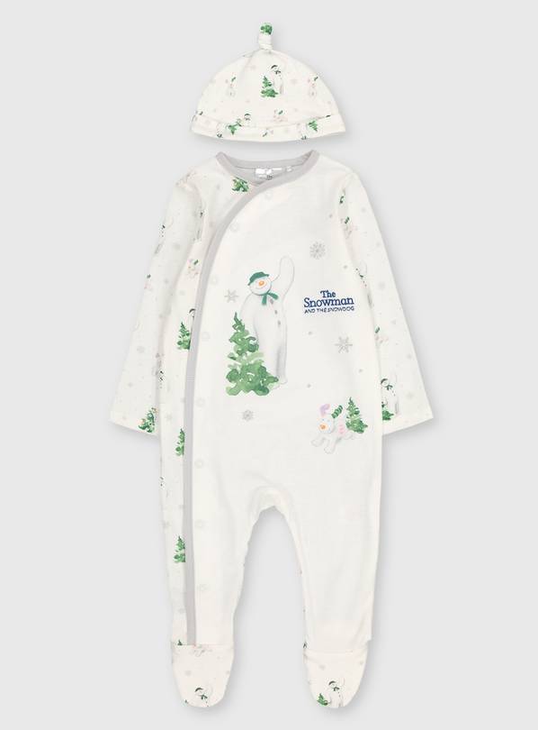Christmas The Snowman Sleepsuit & Hat 12-18 months
