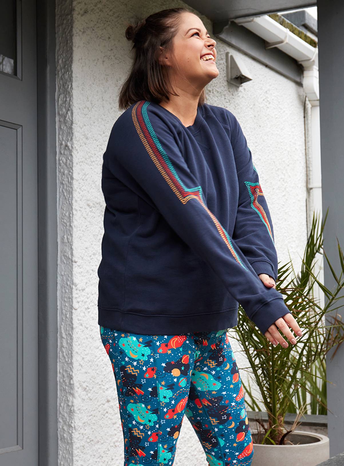 FRUGI Navy Lightning Bolt Juno Sweatshirt 18 - Image 2