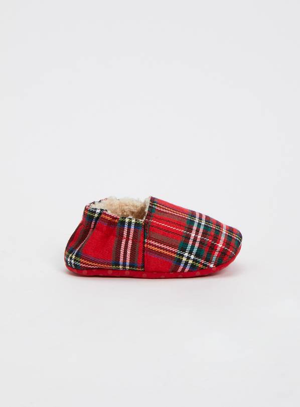 Baby sales tartan slippers