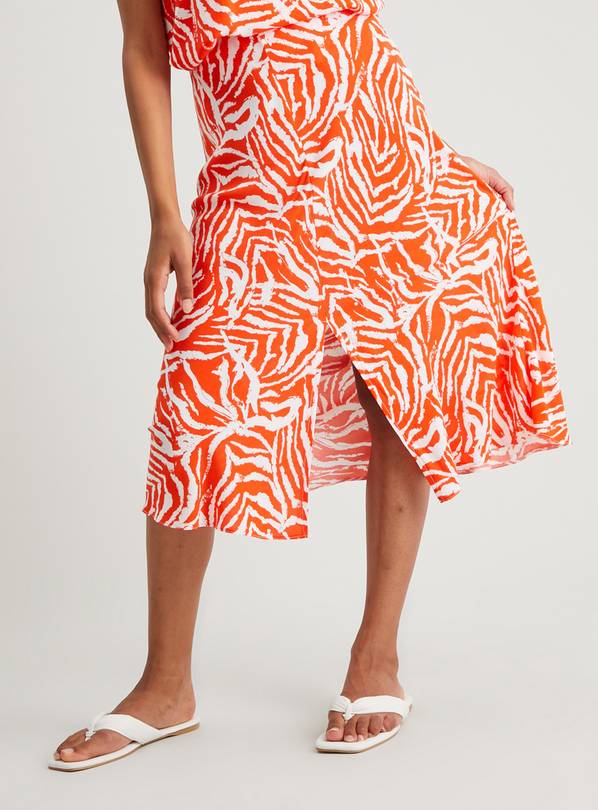 Buy Orange Zebra Print Coord Midi Skirt 8 Skirts Argos