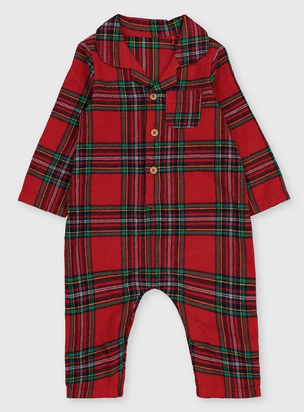 Christmas Baby Tartan Romper 12-18 months