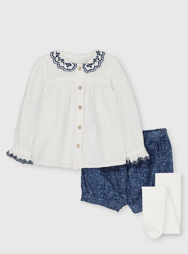 Buy White Shirt, Blue Bloomers & Tights 1218 months Dresses Argos
