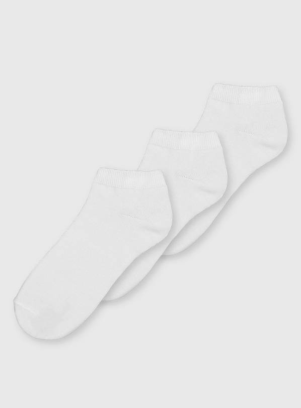 White Trainer Socks 3 Pack 9-12