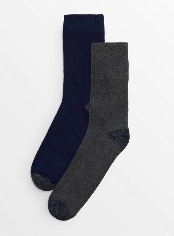 Buy Navy & Grey Blister Resist Socks 2 Pack 9-12 | Multipacks | Tu