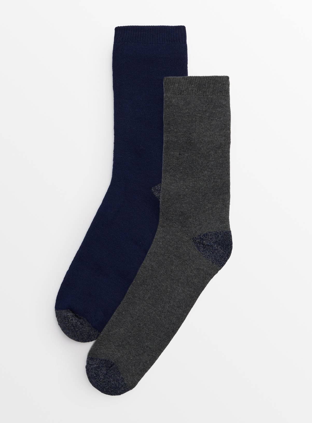 Navy & Grey Blister Resist Socks 2 Pack 9-12 - Image 1