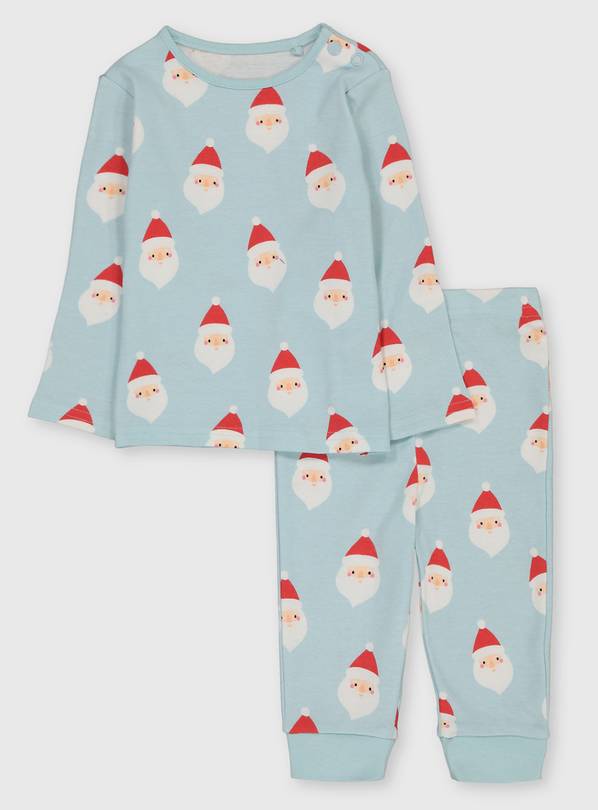 Christmas Blue Santa Pyjamas 12-18 months