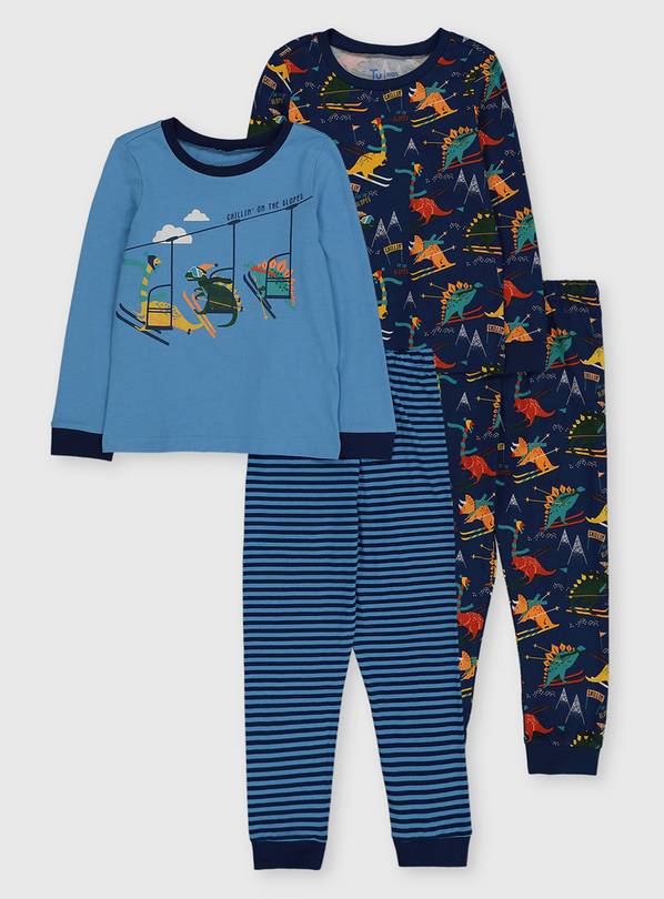 Buy Ski Dinosaur Snuggle Fit Pyjamas 2 Pack 1.52 years Multipacks