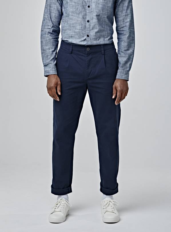 Buy UNION WORKS Navy Moleskin Chinos 30R Trousers Argos