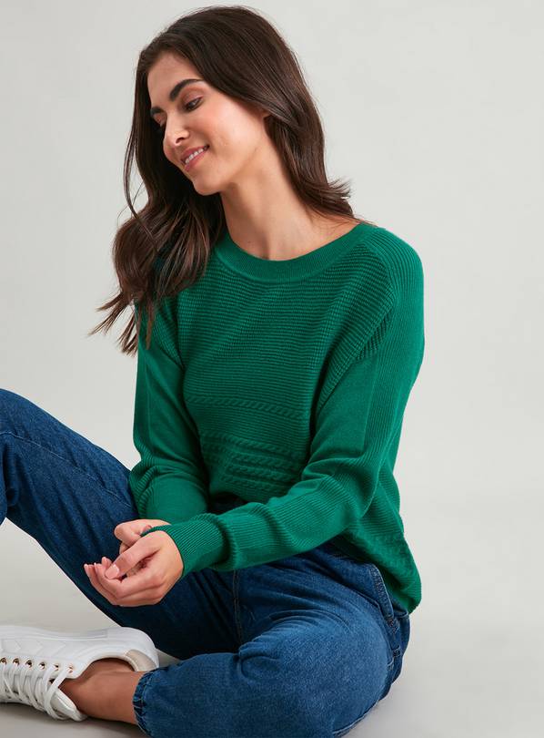 Buy Green Cable Knit Jumper - 18 | Jumpers | Argos