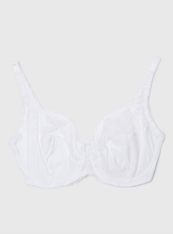 Buy DD-GG White Recycled Lace Comfort Full Cup Bra 34G, Bras