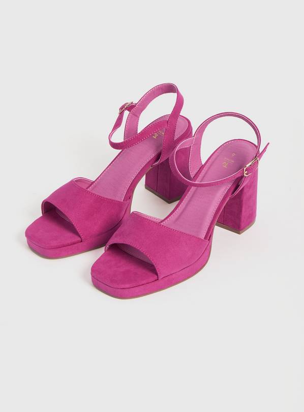 Buy Hot Pink Platform Sandals 7 Shoes Argos
