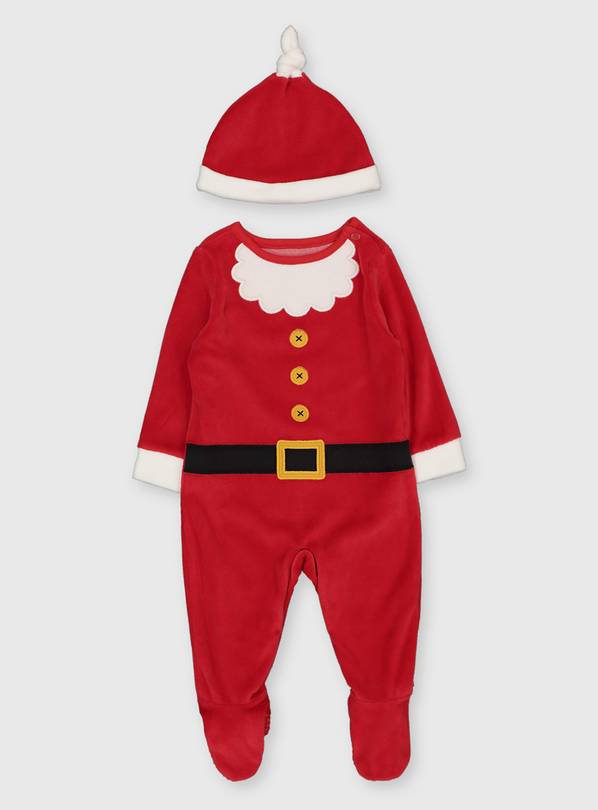 Christmas Santa Sleepsuit & Hat Set 18-24 months