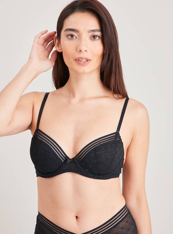 Buy Black Spot Underwired Plunge Bra 40DD Bras Argos