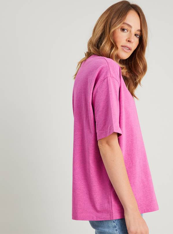 Buy Pink Marl Boyfriend TShirt 12 Tshirts Argos