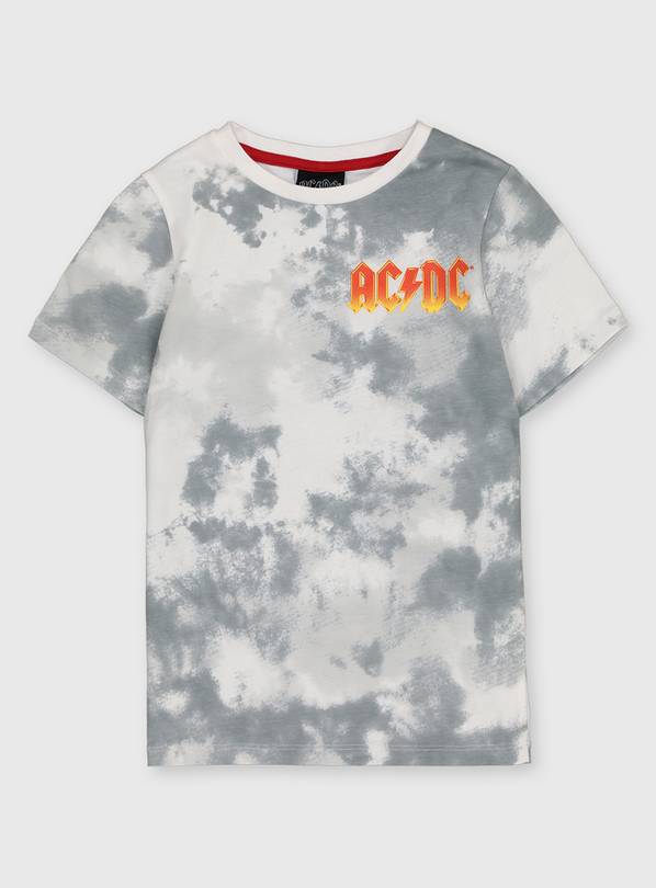 Buy AC/DC Grey Tie Dye T-Shirt - 7 years | T-shirts and shirts | Argos