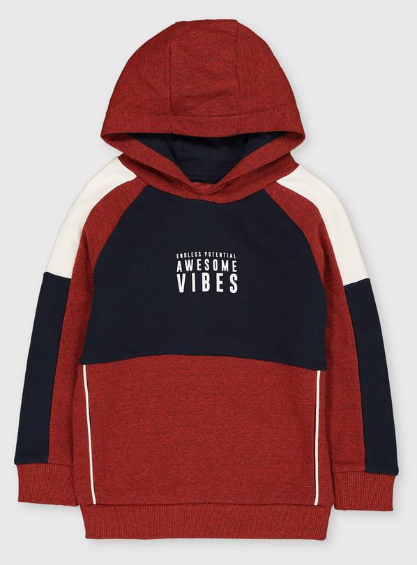 Buy Red, White & Navy Panelled Hoodie - 12 years | Jumpers and hoodies ...