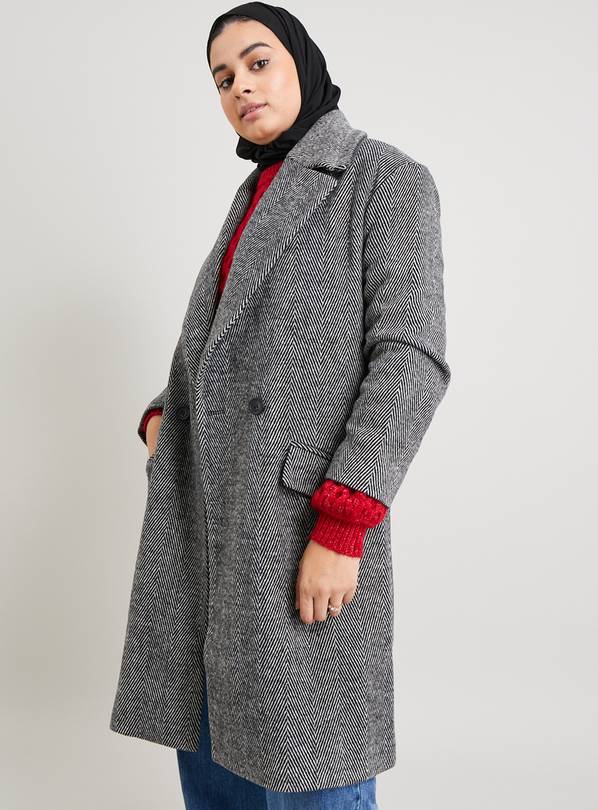 Buy Mono Herringbone Longline Oversized Coat 10 Coats Argos