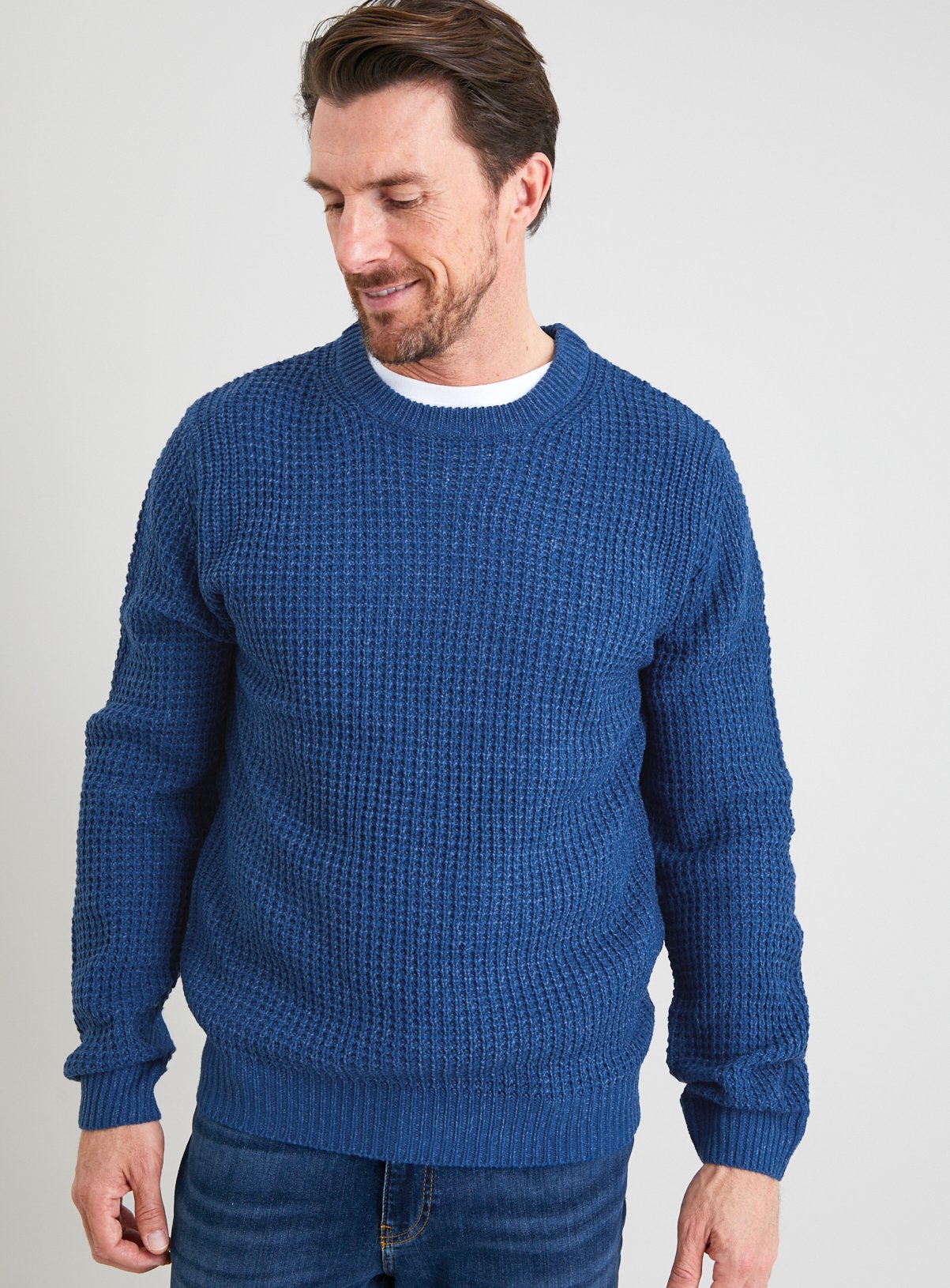 chunky knit crew neck jumper